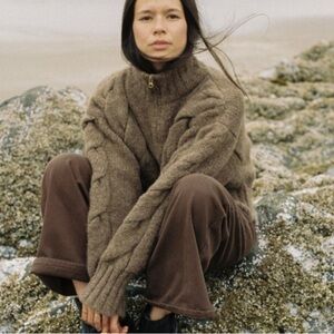 OZMA of California Finley zip up sweater